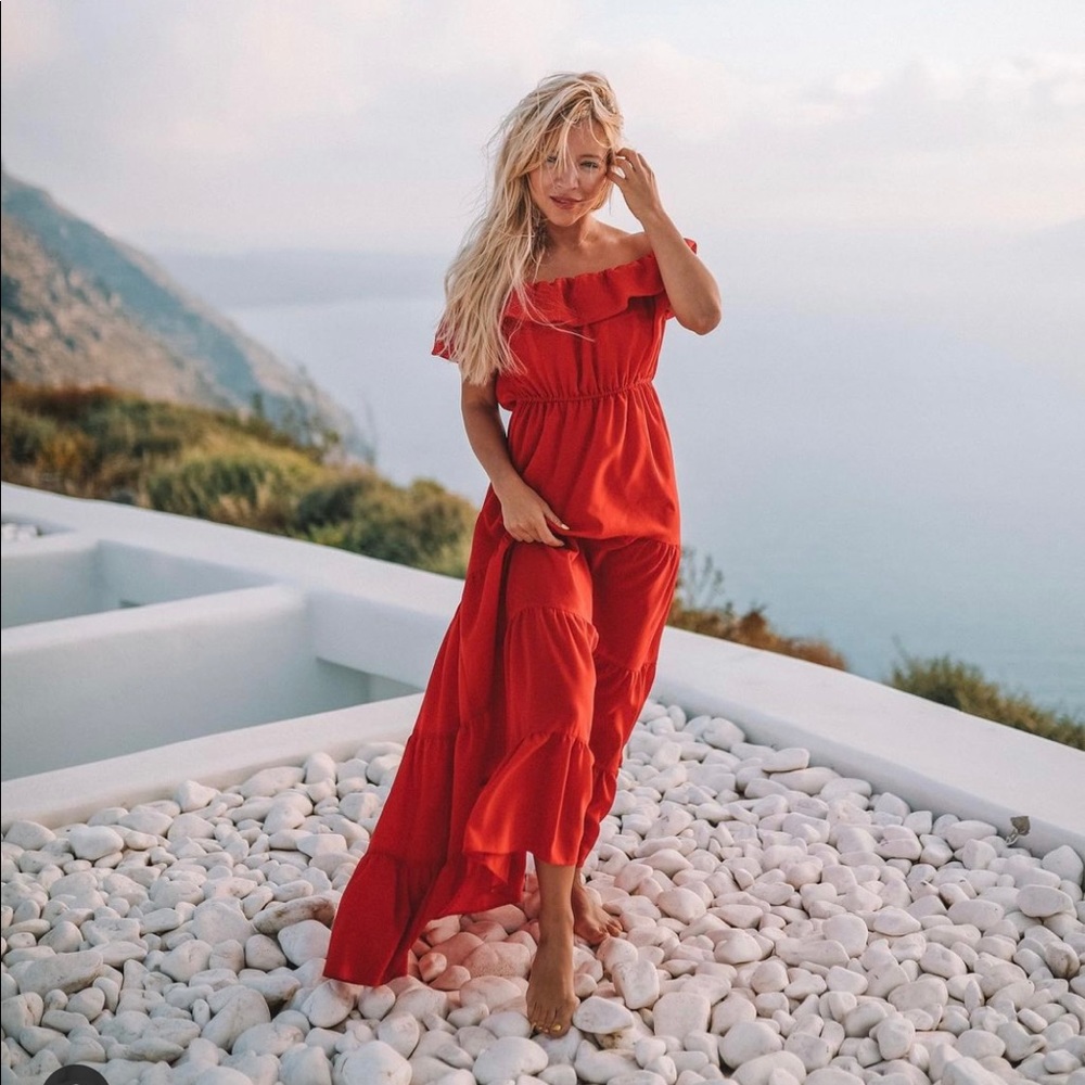 Red Off The Shoulder Dress NWT